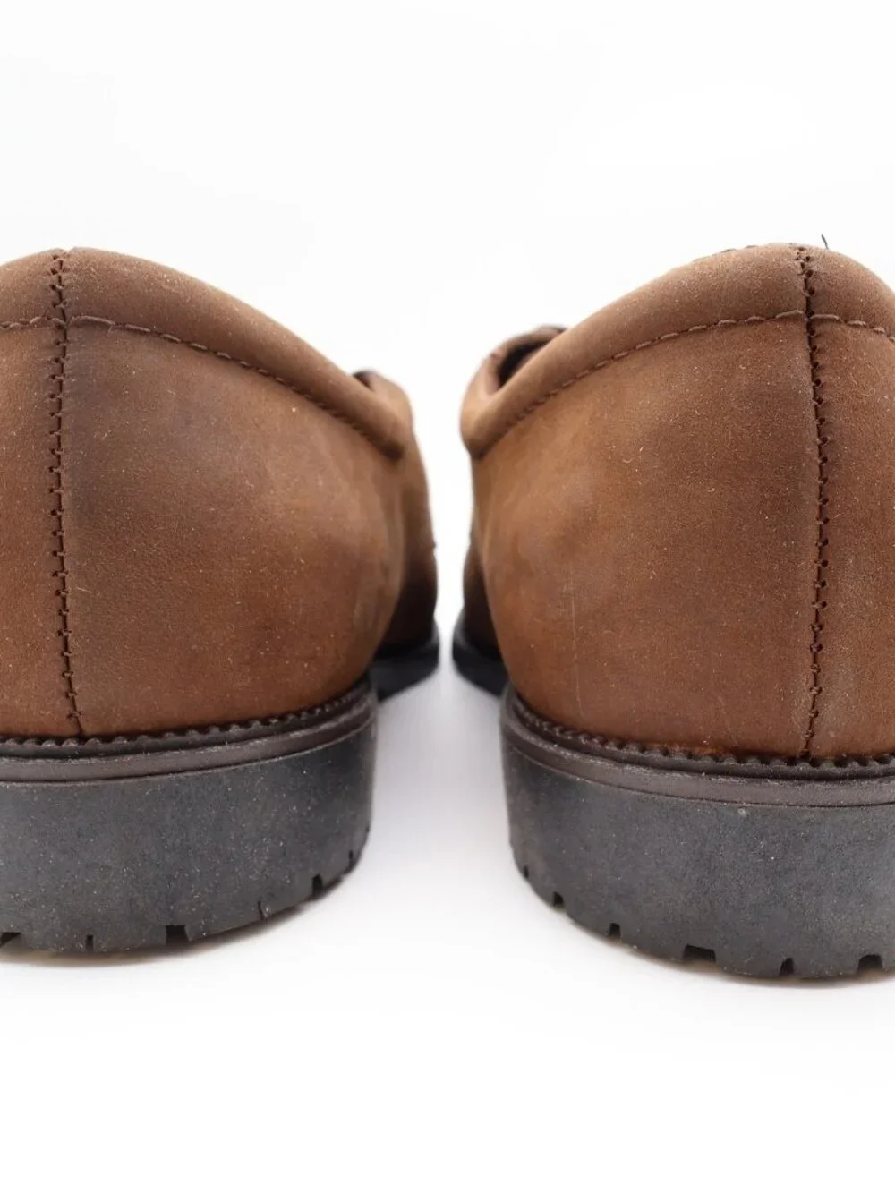 Nunn Bush Vintage Brown Oiled Leather Bucks Oxford Mens 10.5 Wide